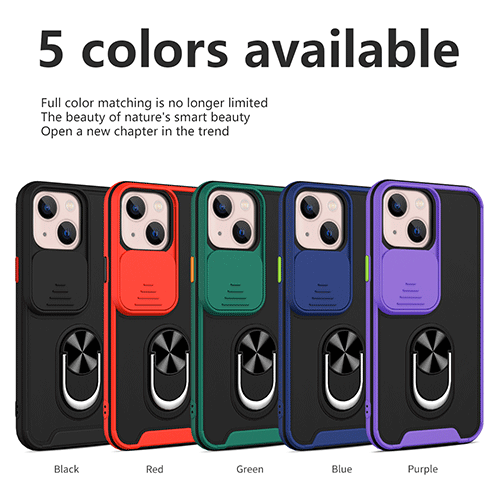 Slide Camera Cover Phone Case နှင့် Ring Holder